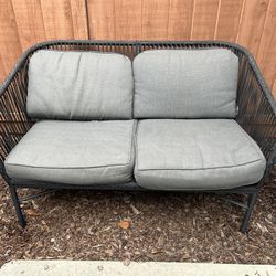 Outdoor Furniture Love Seat With Cushion 