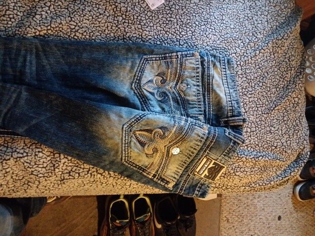 Rock revival Jeans Size 38 For Men Color Blue