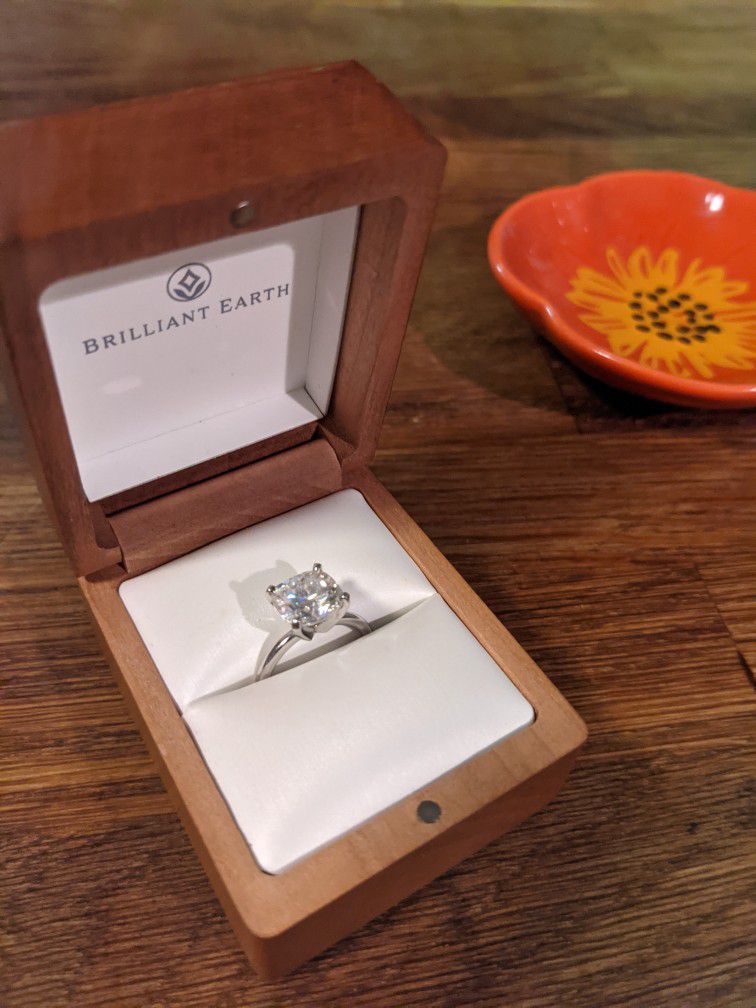 Brilliant Earth Moissanite Engagement Ring