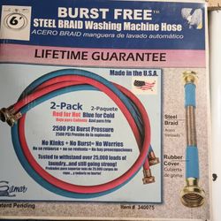 Steel Braid Washing Machine Hose Set
