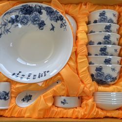 Antique Chinese Asian Ceramic Dining Set