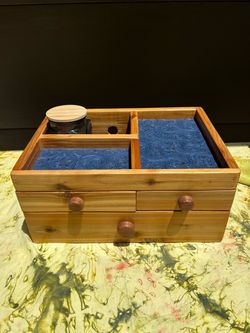 Handmade Wood Bedside Valet