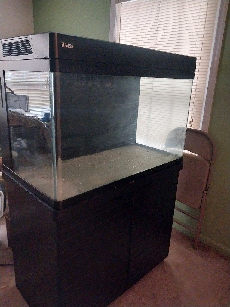 Top Of The LINE "RED SEA" 50 GAL AQUARIUM & STAND (BLACK)...OR REASONABLE OFFER