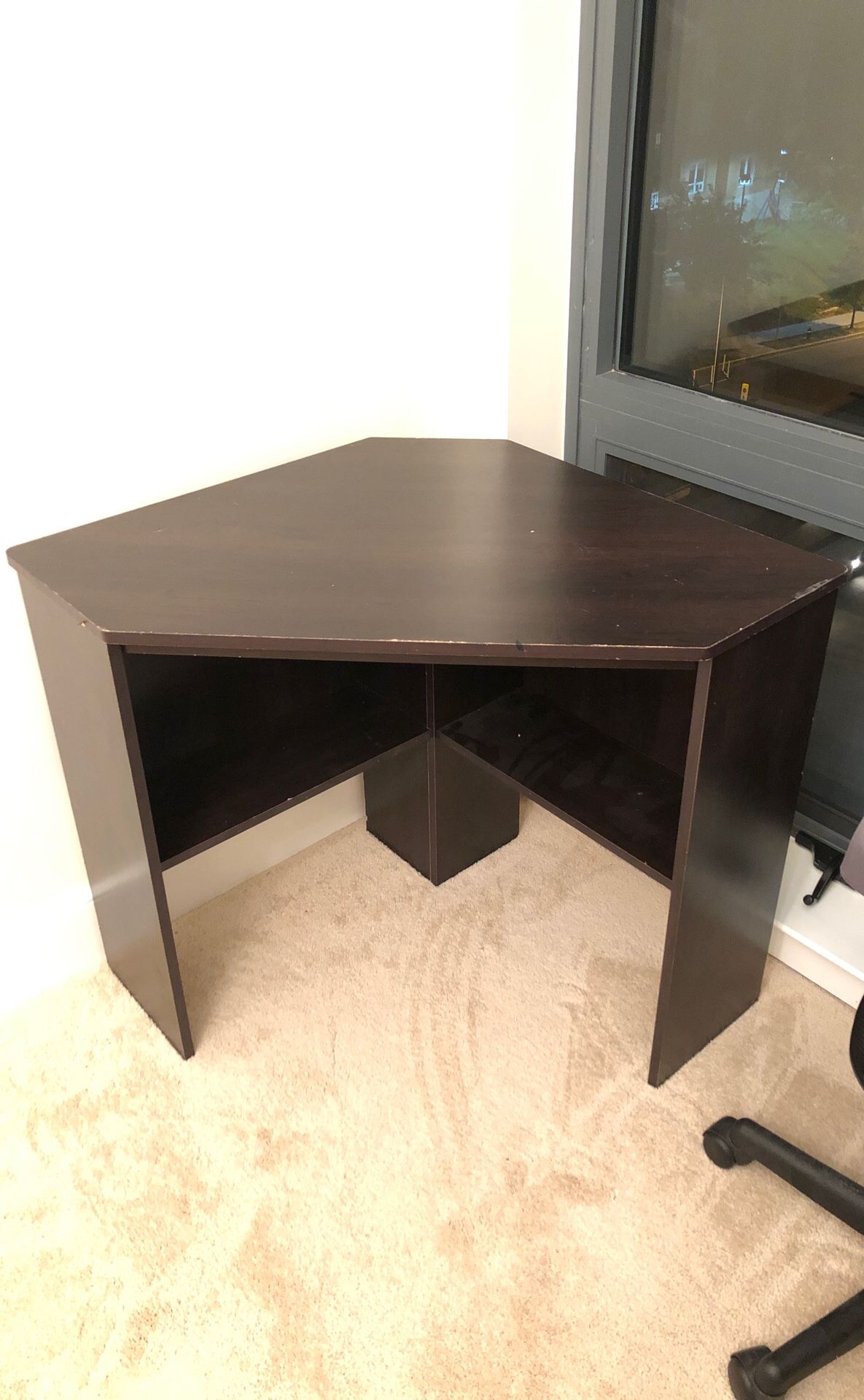 Espresso Corner Desk in Good Used Condition