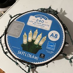 240 LED Warm White M5 Lights 54FT