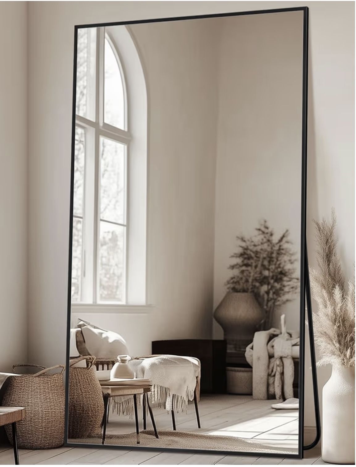 Large Black Rectangle Mirror (72” x 44”) – Like New