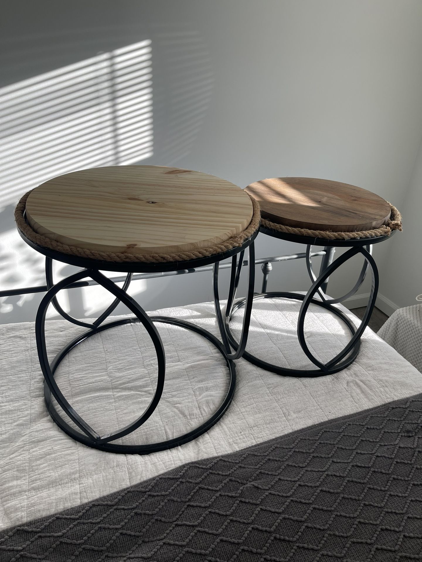 DIY Circle End Tables