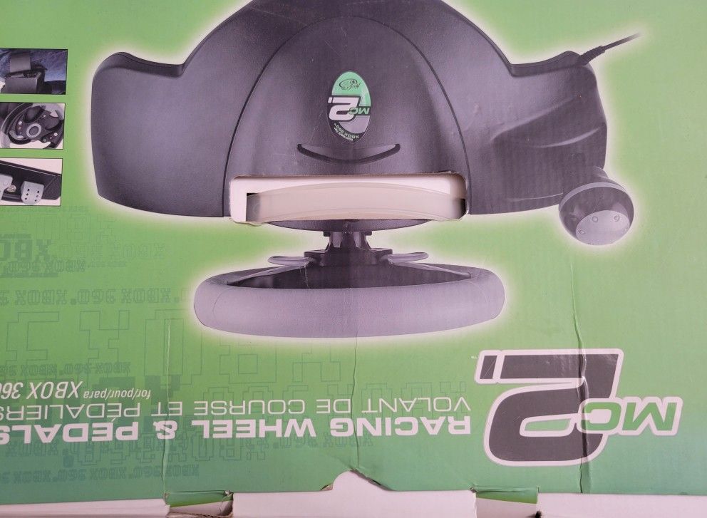 Mad Catz MC2 Racing Wheel & Pedals for XBox 360 Video Game System in Box