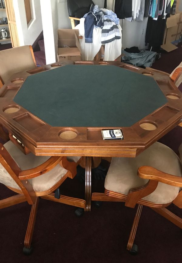 Bumper Pool Card Table With Four Chairs For Sale In Aurora CO OfferUp