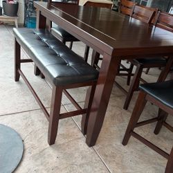 Dining Table And 4 Chairs One Bench