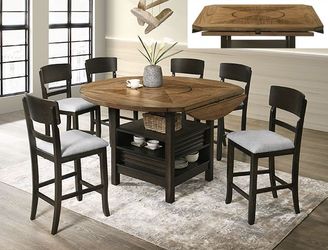 NEW 7 PC Counter Height Table Chairs Dining Room $10 DOWN