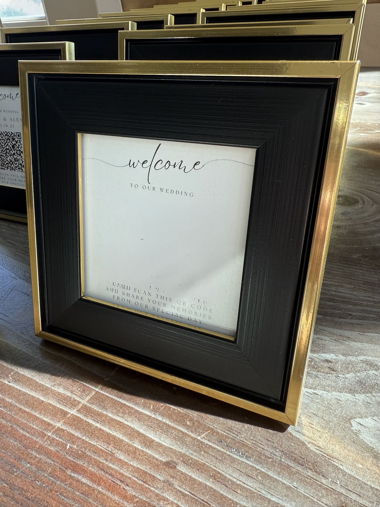 18 black and gold frames