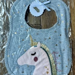 Mud Pie Unicorn Bib 