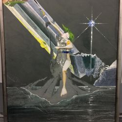 Plywak acrylic on canvas created by Jacek Baszkowski Polish painter in 1999 published in book,Signed