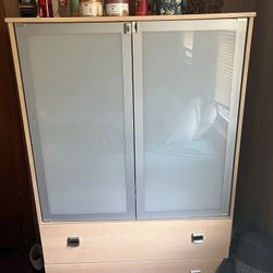 Armoire With Two Dresser Drawers