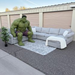 Pottery Barn Pearce Grey 4-Piece Chaise Sectional w/ Wedge