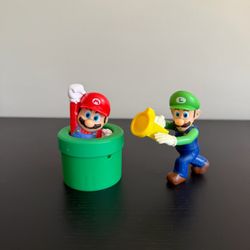 McDonald’s Super Mario Jumping Mario Flashlight Luigi Happy Meal Figures 2023