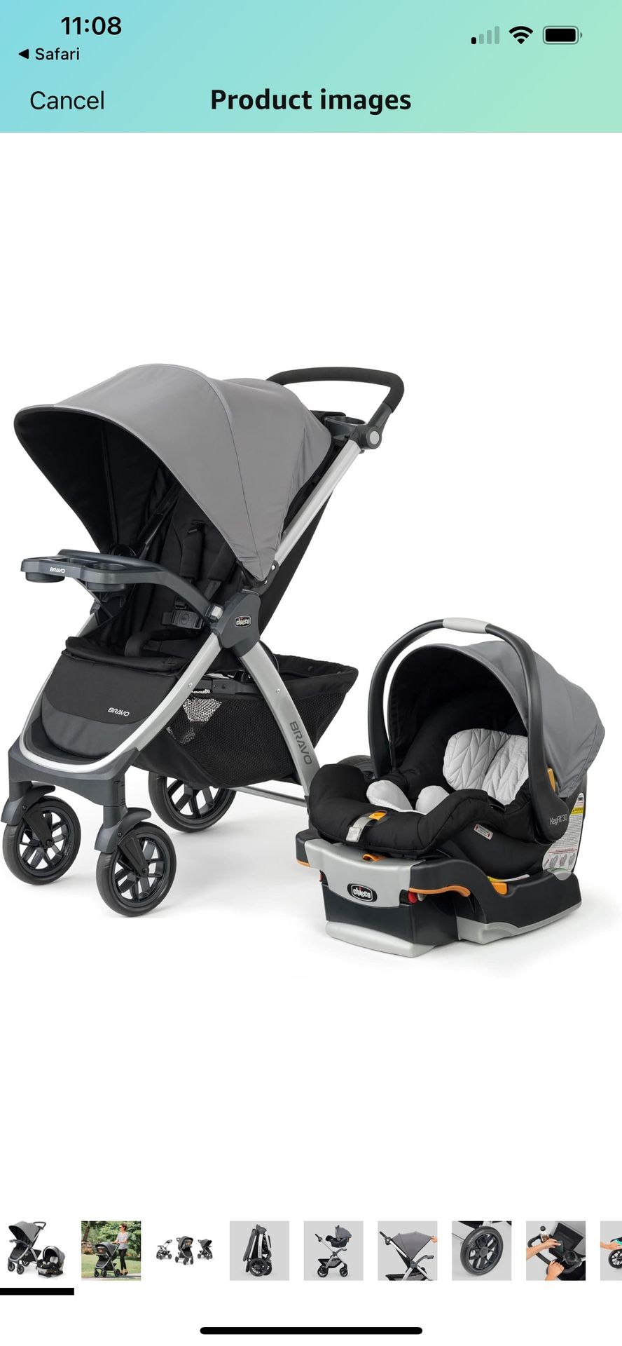 Chicco Bravo Stroller + Key Fit Infant Seat