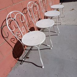 French Classic Bristo Wrought Iron Chairs