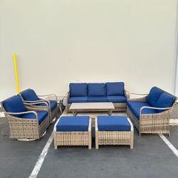 8pc Outdoor Patio Furniture Set 