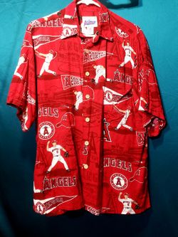 VINTAGE 2002 REYN SPOONER MLB ANAHEIM ANGELS SHIRT MENS SIZE M
