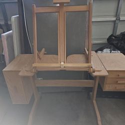 Painting desk w/easel
