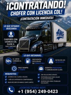 CDL Driver  pay $2200  — $2700 wekk
