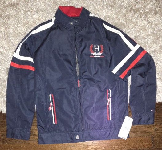 Brand New With Tags Kids Size Medium 12-14 Tommy Hilfiger Zippered Jacket 