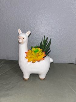 Ceramic Llama / Alpaca Succulent Planter β Cute DΓ©cor