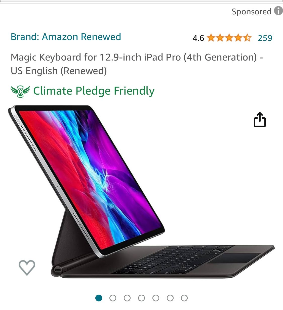 Like New iPad Pro 12.9 128g With Magic Keyboard