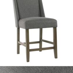 Dinah Pewter Upholstery 26 in. Counter Height Bar Stool