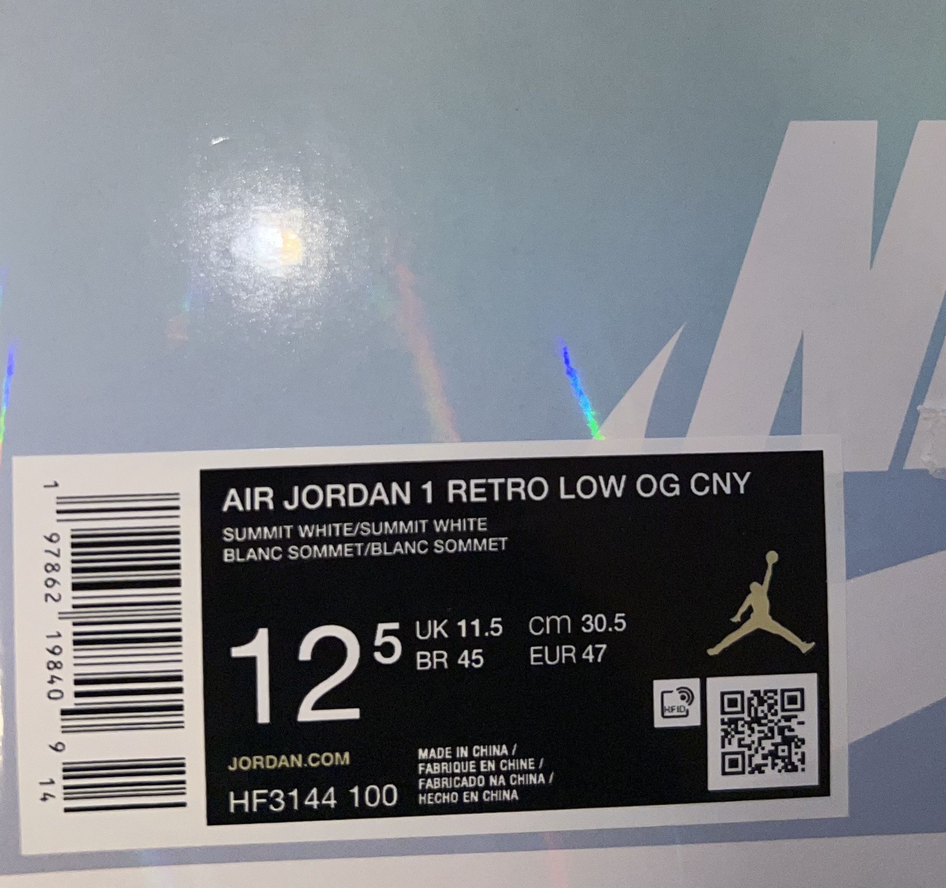 Size 12.5 Nike Air Jordan 1 Retro Low OG CNY HF3144 100