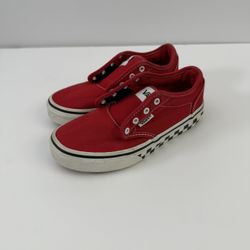 Vans Size 1 Youth Red (Missing Shoe Laces)
