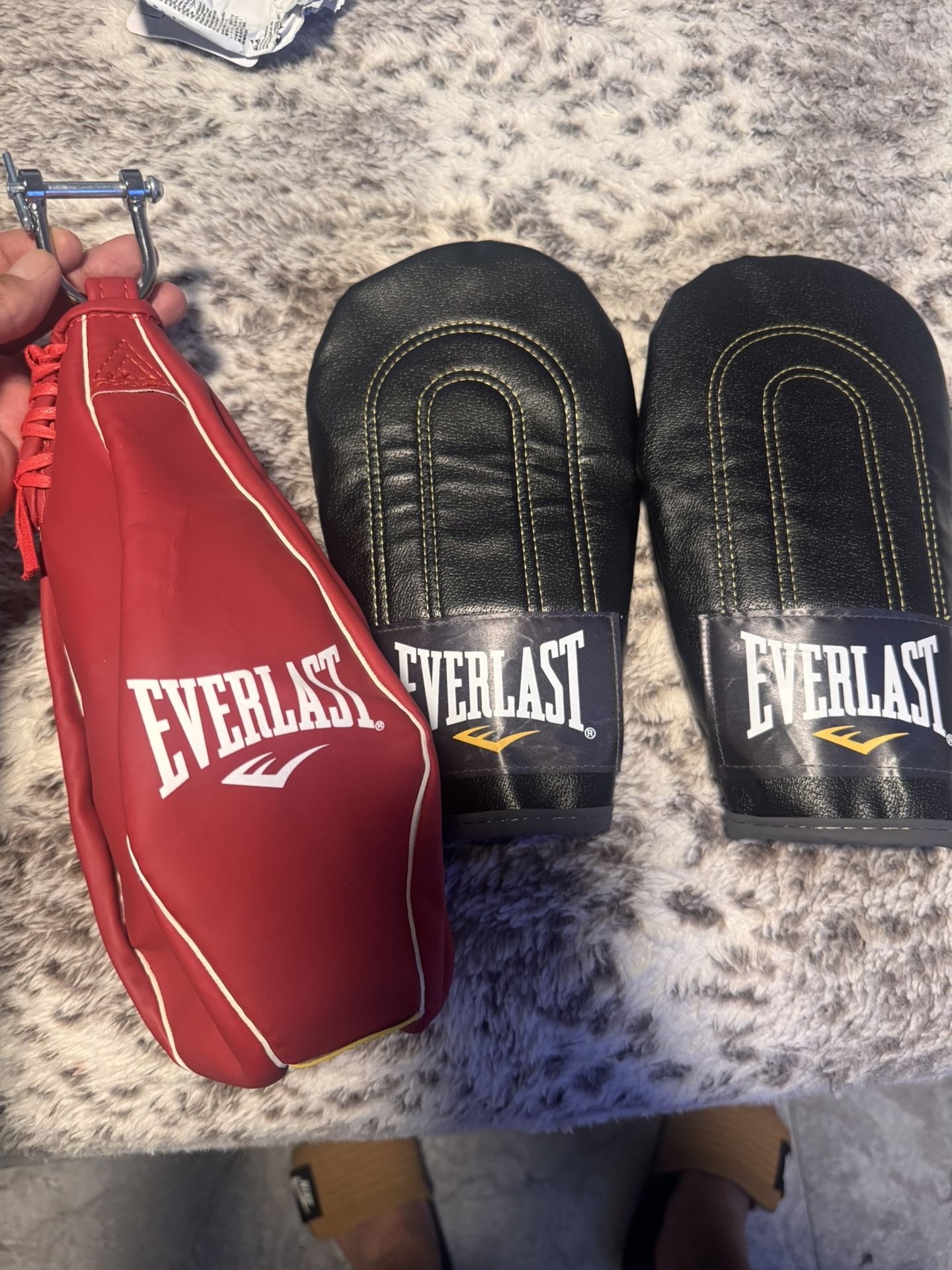 Everlast Speed bag And Mits