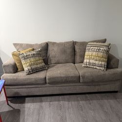 Comfortable sofa - used condition -dark gray