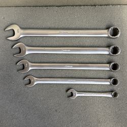 (5 piece) Snap-On OEX Series 12 Point SAE Combination Wrench Set 5/16” - 9/16”