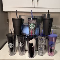 Starbucks Halloween/ matte Black Tumblers