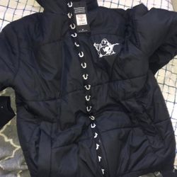 Large Black True Religion Zip Up Puffer Jacket $150