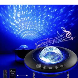 Star Projector, Galaxy Starry Projection Lamp, Bluetooth Speaker Aurora Lighting with Timer and Remote Control, LED Sky Night Light for Kids Bedroom, 