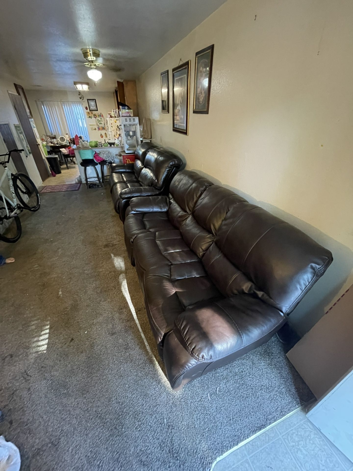 Leather Sofa Couch 5 Seater