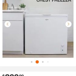 ✨️ $199 W0943 Koolatron Large Chest Freezer 7.0 cu. ft. (195L), White, Energy-Efficient Manual Defrost, Flat Back imp