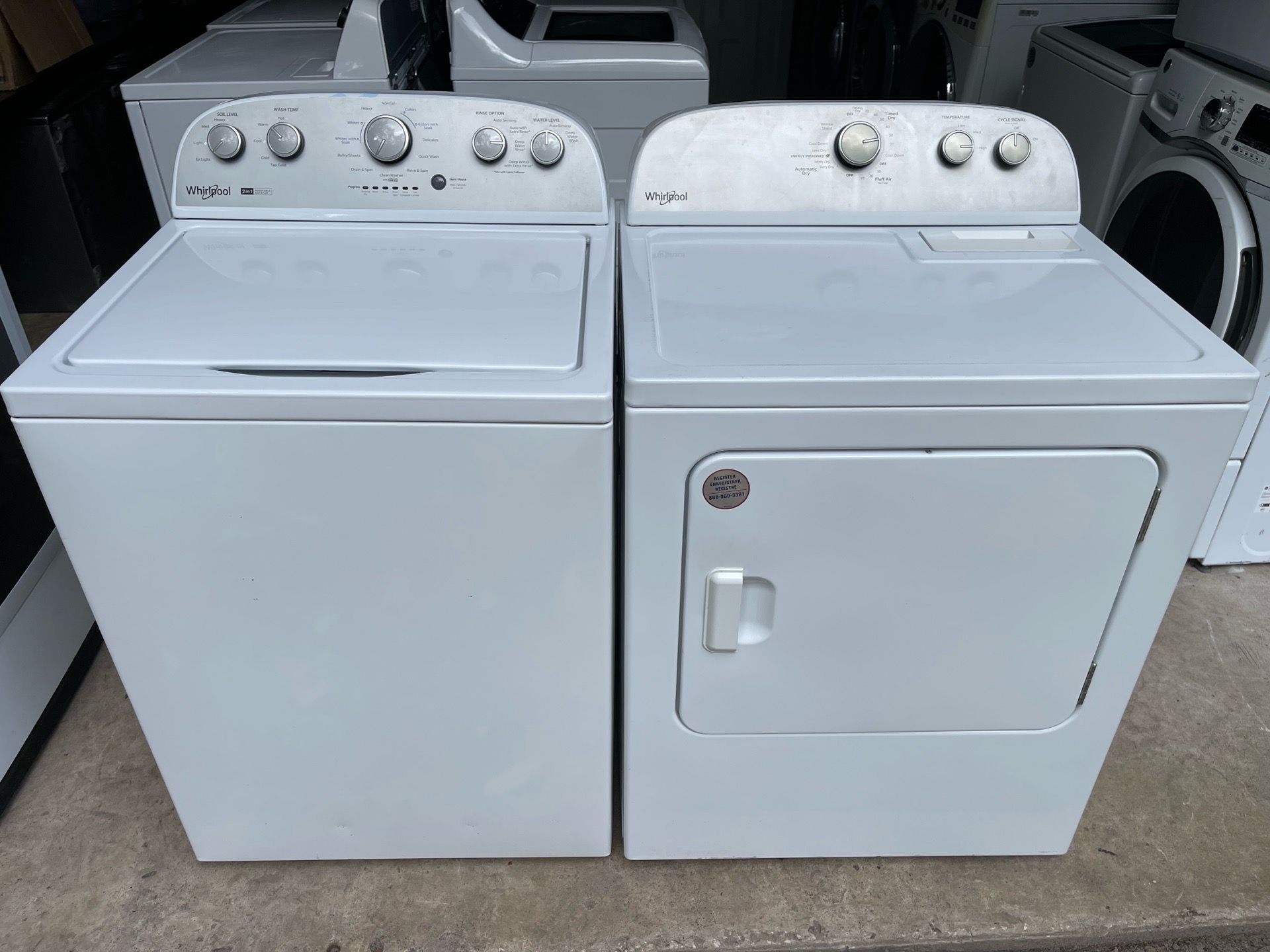 Whirlpool Washing Machine & Dryer Set with Removable Agitator ( Large Capacity Washer & Dryer Set )