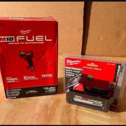 Milwaukee 1/2 In Mid Torque Impact 650 Lbs & 6.0 Battery $260