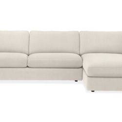 Room & Board Linger Deep 116" Sofa with Right-Arm Chaise in Sumner Fabric