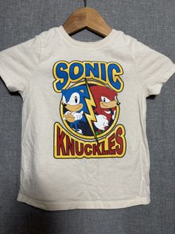 Old Navy Sonic The Hedgehog Unisex Graphic T-shirt Sonic Knuckles 5 Toddler