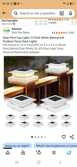 Solar Post Lights, 12 Pack