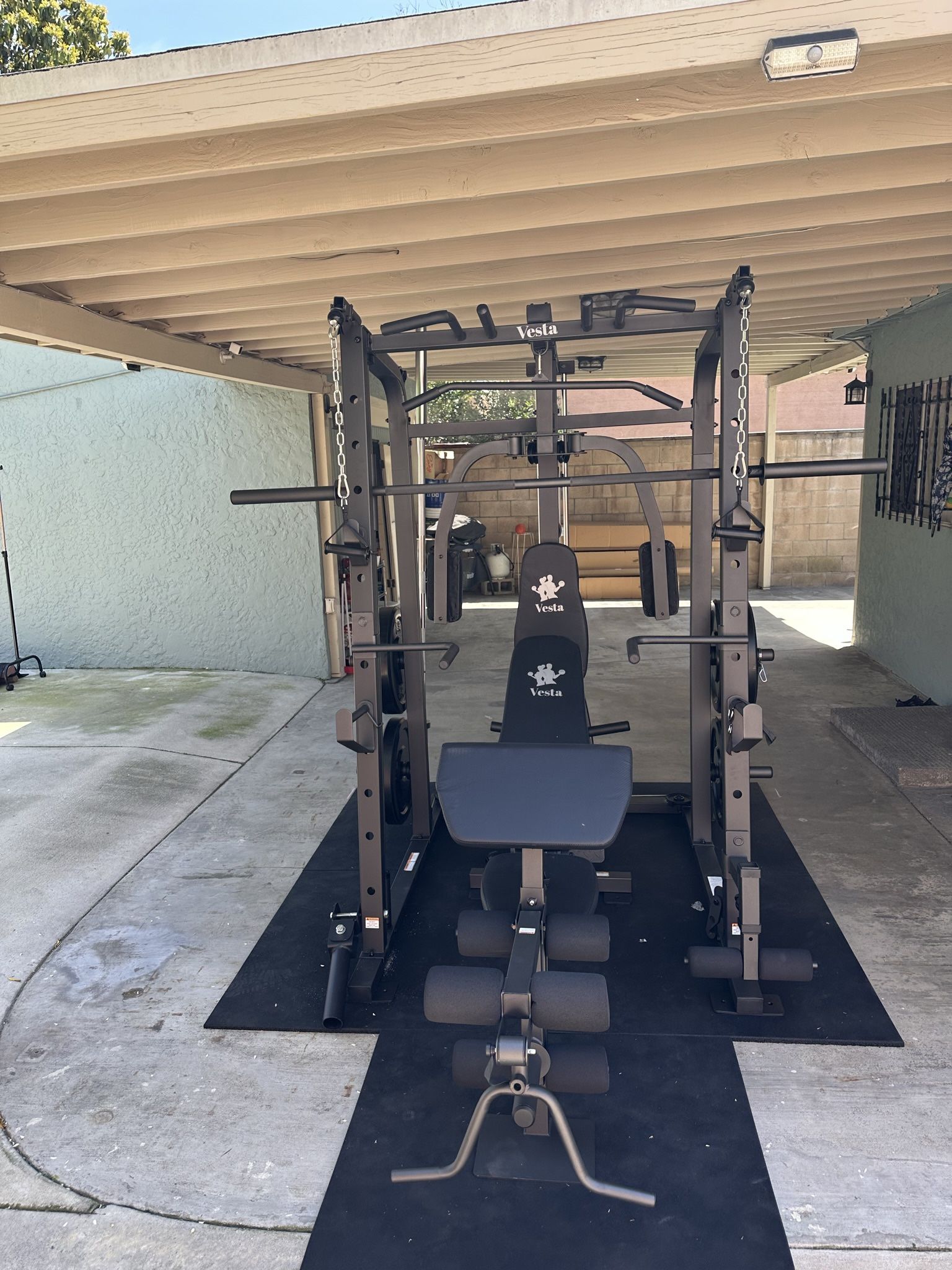  Smith Machine SM1001/FID Adj Bench/Gym Equipment/Fitness/Squat Rack/‼️⭕️WEIGHTS AND OLYMPIC BARBELL SOLD INDIVIDUALLY ⭕️‼️FREE  DELIVERY🚚 