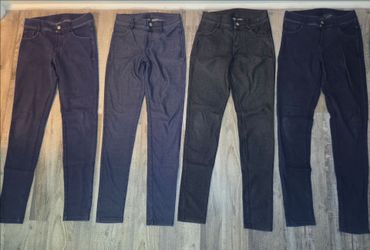 Women's Essential Denim Leggings, Blue,  Black Small