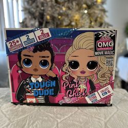 LOL Surprise OMG Movie Magic 2 Pack Fashion Dolls -Tough Dude & Pink Chick OBO