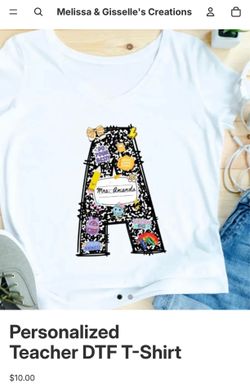 Personalized Teacher DTF T-shirt